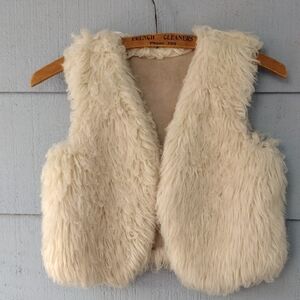 Cream Faux Fur Vest